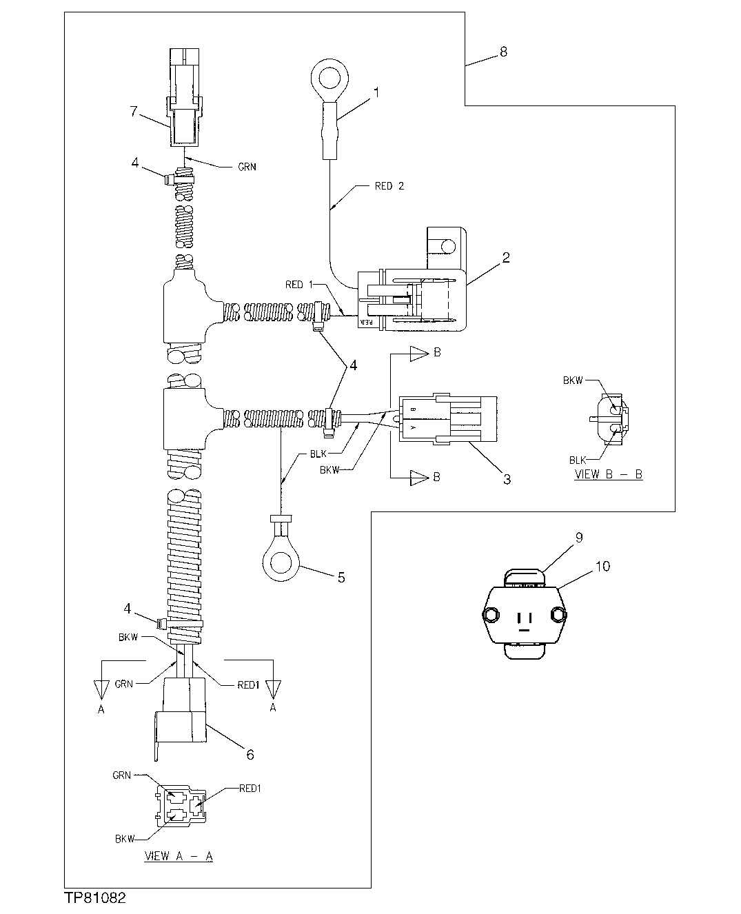 Схема запчастей John Deere 60LC - 163 - Chassis Wiring Harness 1674 Wiring Harness And Switches