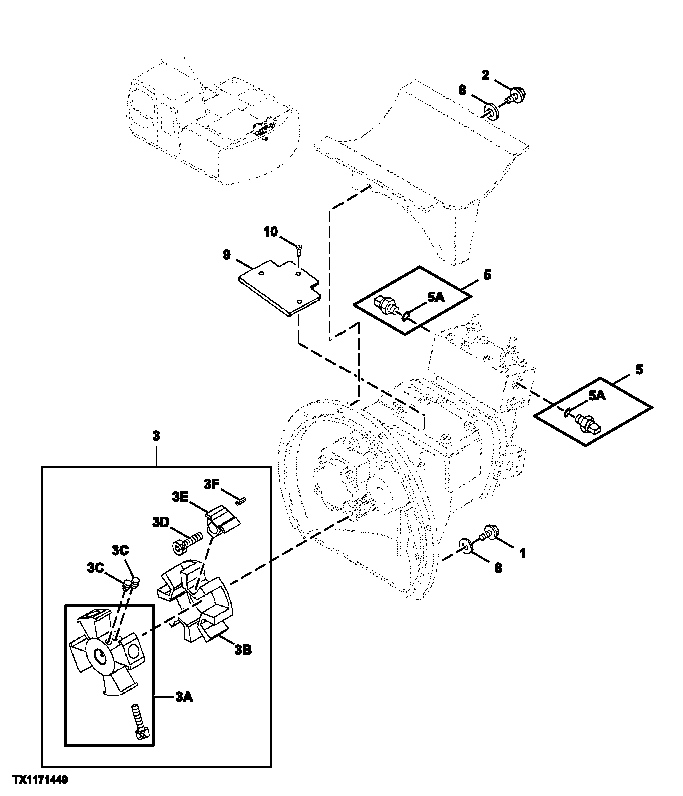 Схема запчастей John Deere 60LC - 226 - Hydraulic Pump Support 2160 Vehicle Hydraulics