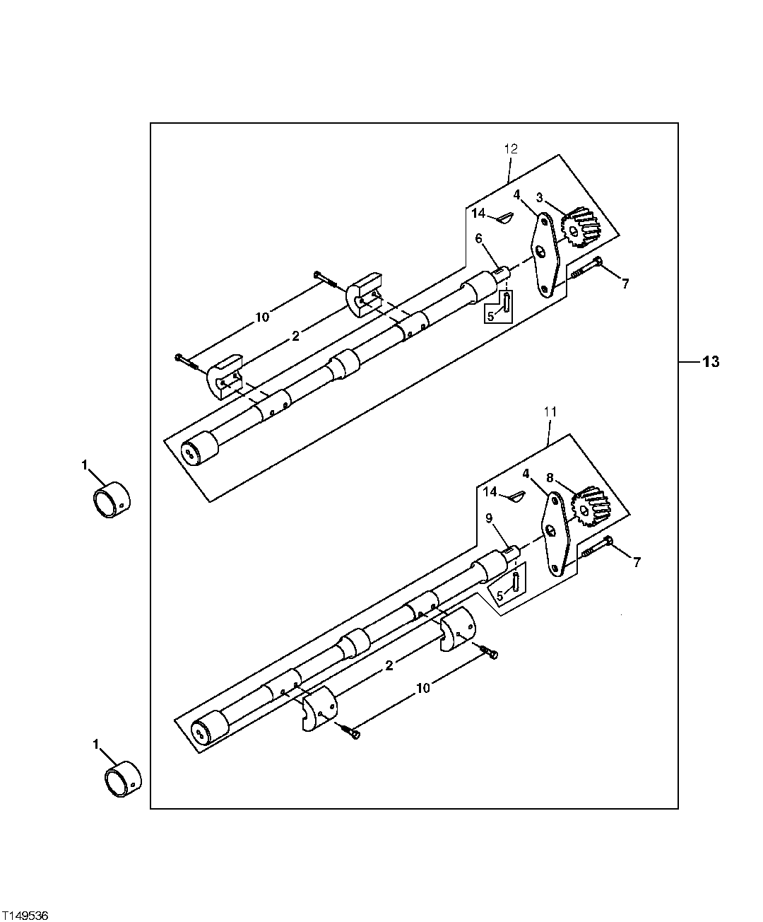 Схема запчастей John Deere 10 - 46 - Balancer Shaft (02665 - ) 0415A Engine Balancer 4045TP052 4045TP052