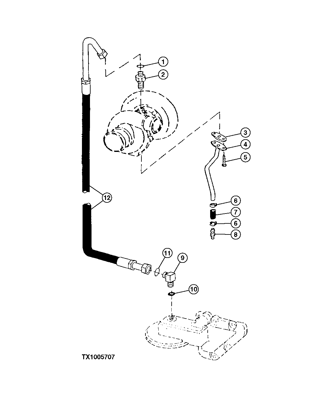 Схема запчастей John Deere 10 - 54 - Engine Oil Cooler (026650 - ) 0419A Engine Oil Cooler 4045TP052 4045TP052