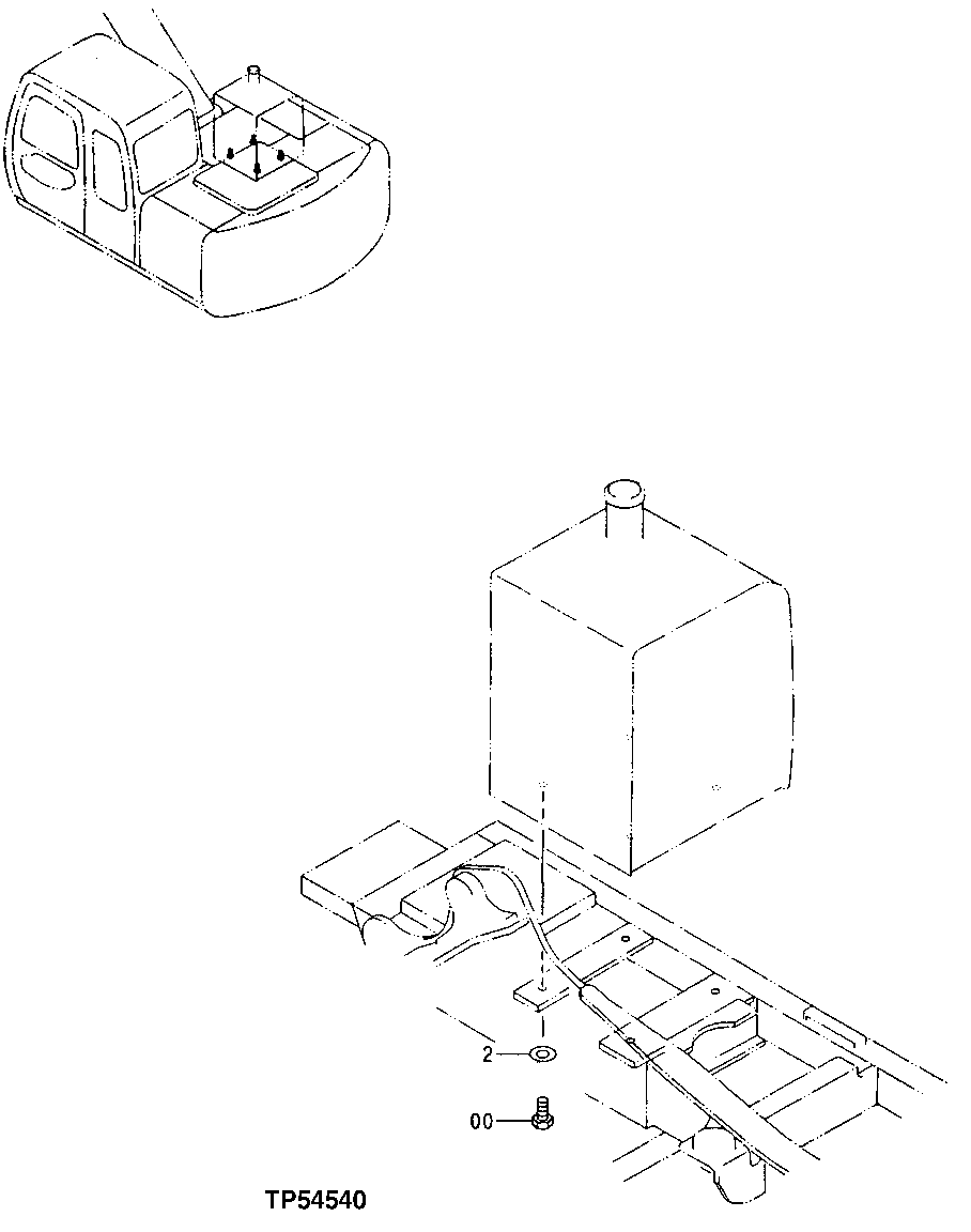 Схема запчастей John Deere 10 - 129 - Fuel Tank Support 0560 External Fuel Supply Systems