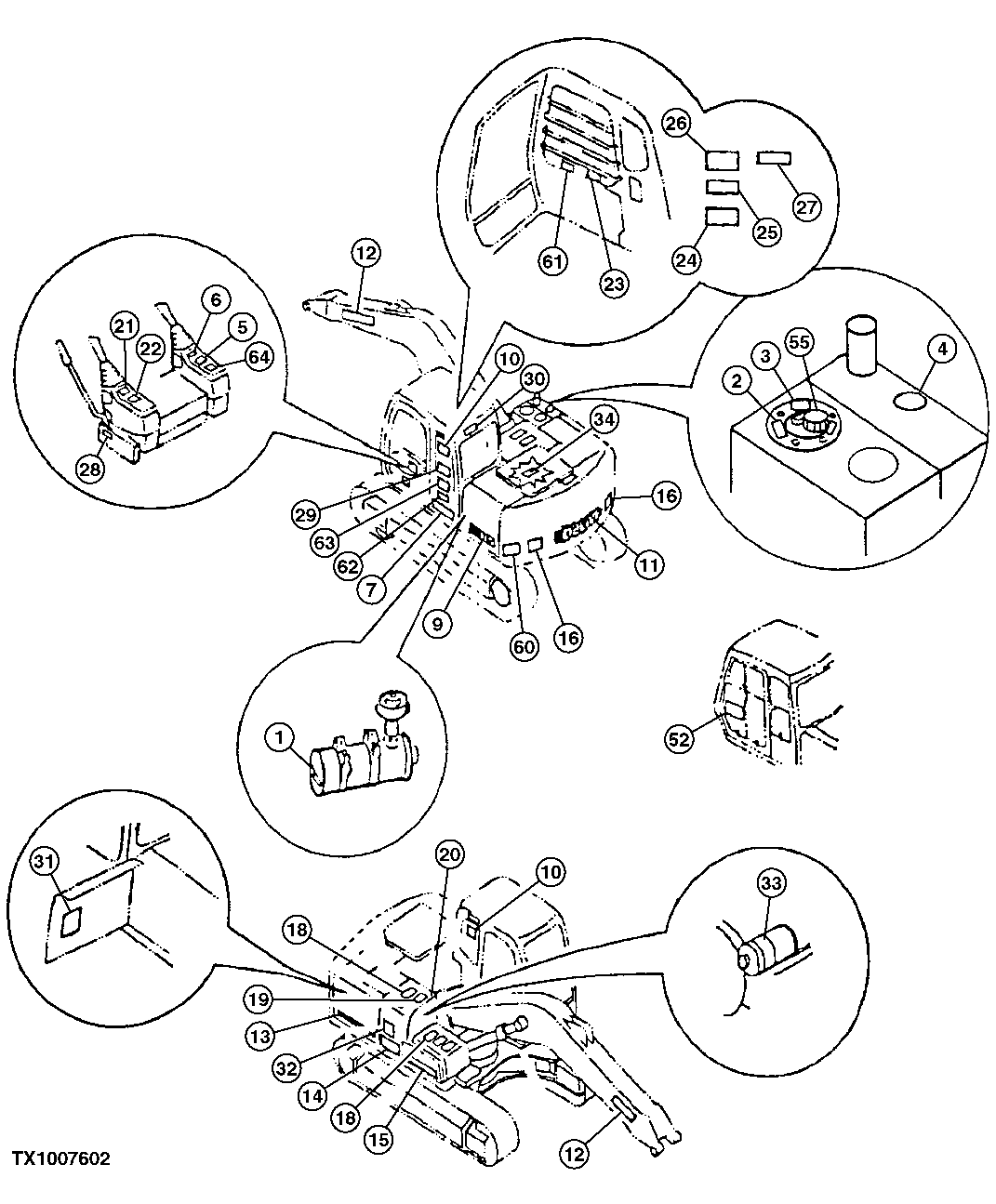 Схема запчастей John Deere 10 - 132 - Labels and Decals 1320 Vehicle Finish & Trim