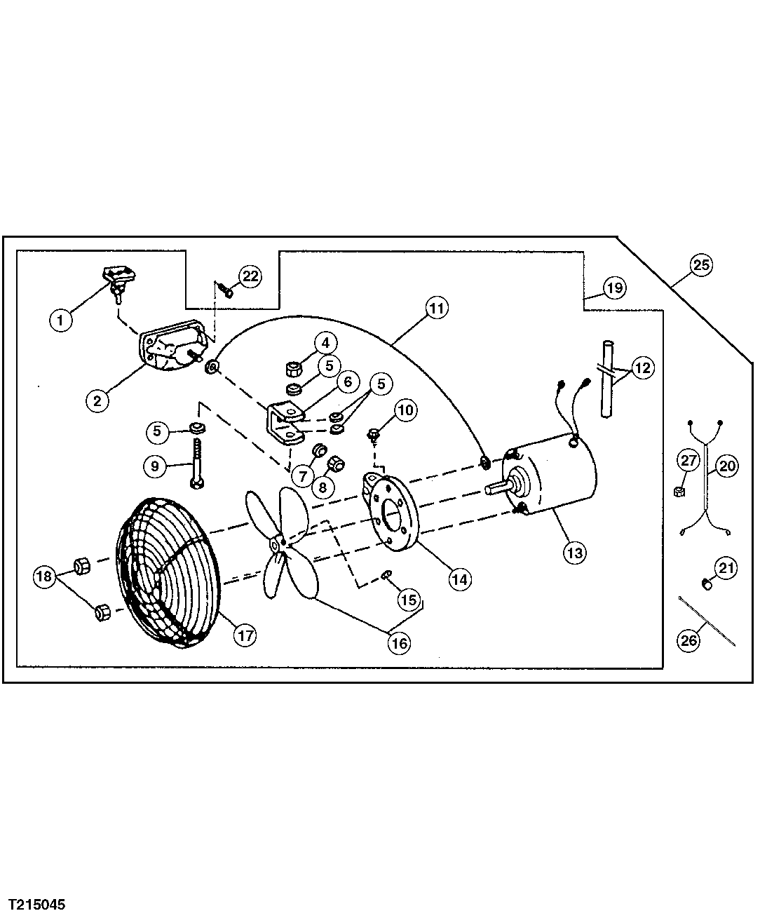 Схема запчастей John Deere 10 - 188 - Defroster / Air Circulation Fan 1830 Heating & Air Conditioning