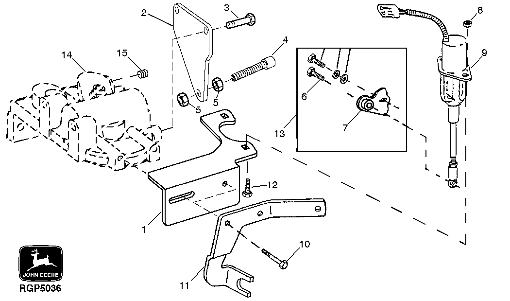 Схема запчастей John Deere 30LC/370 - 62 - FUEL INJECTION PUMP, SOLENOID, SHUTOFF 0400 Engine 6081HT001-RG26768 6081HT001