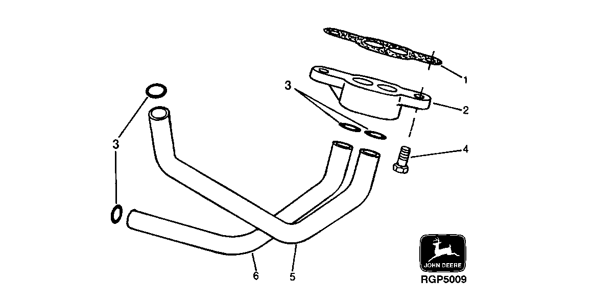 Схема запчастей John Deere 30LC/370 - 70 - OIL COOLER BYPASS 0400 Engine 6081HT001-RG26768 6081HT001