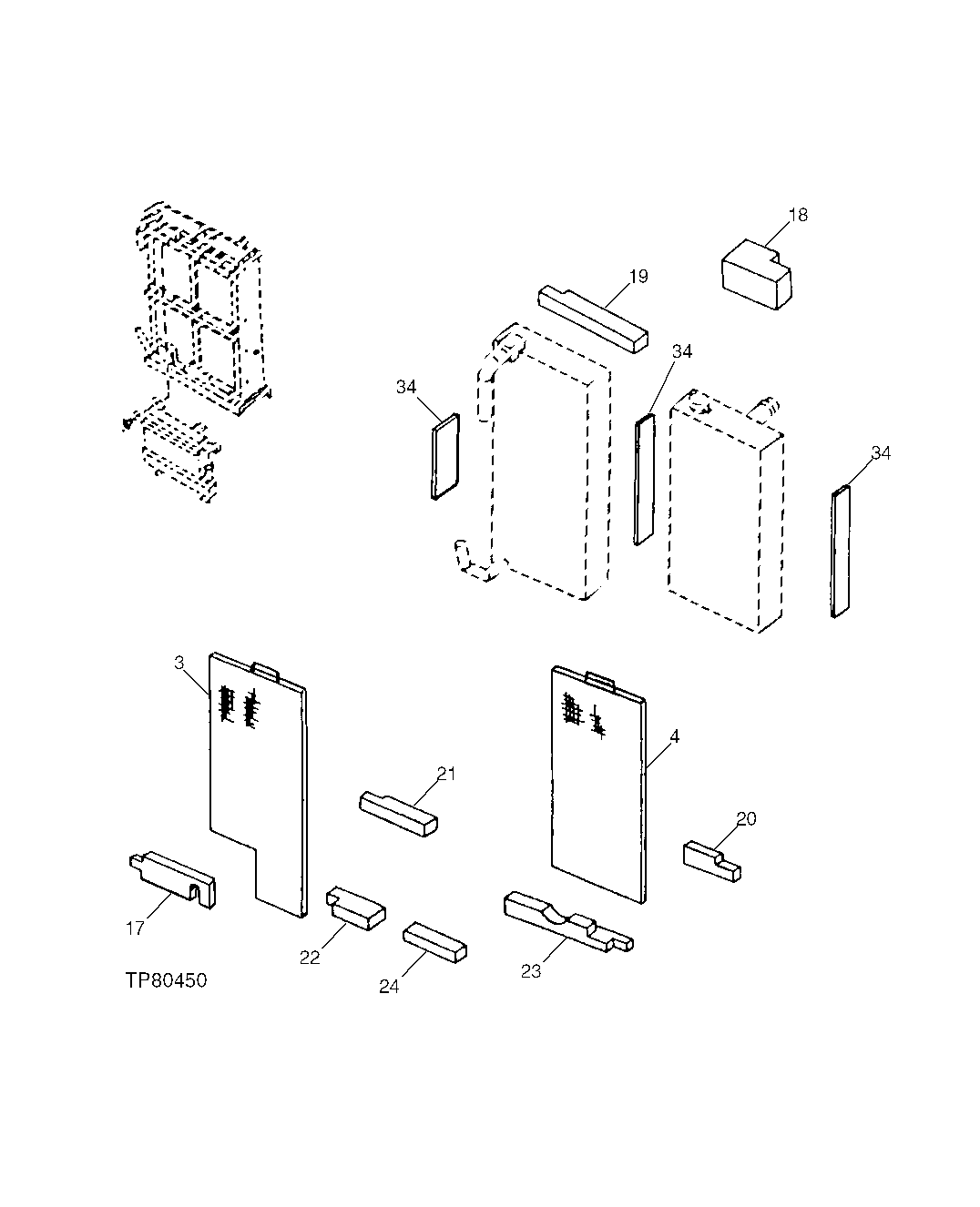 Схема запчастей John Deere 30LC/370 - 93 - RADIATOR SCREENS AND INSULATION 0510 Engine Cooling Systems