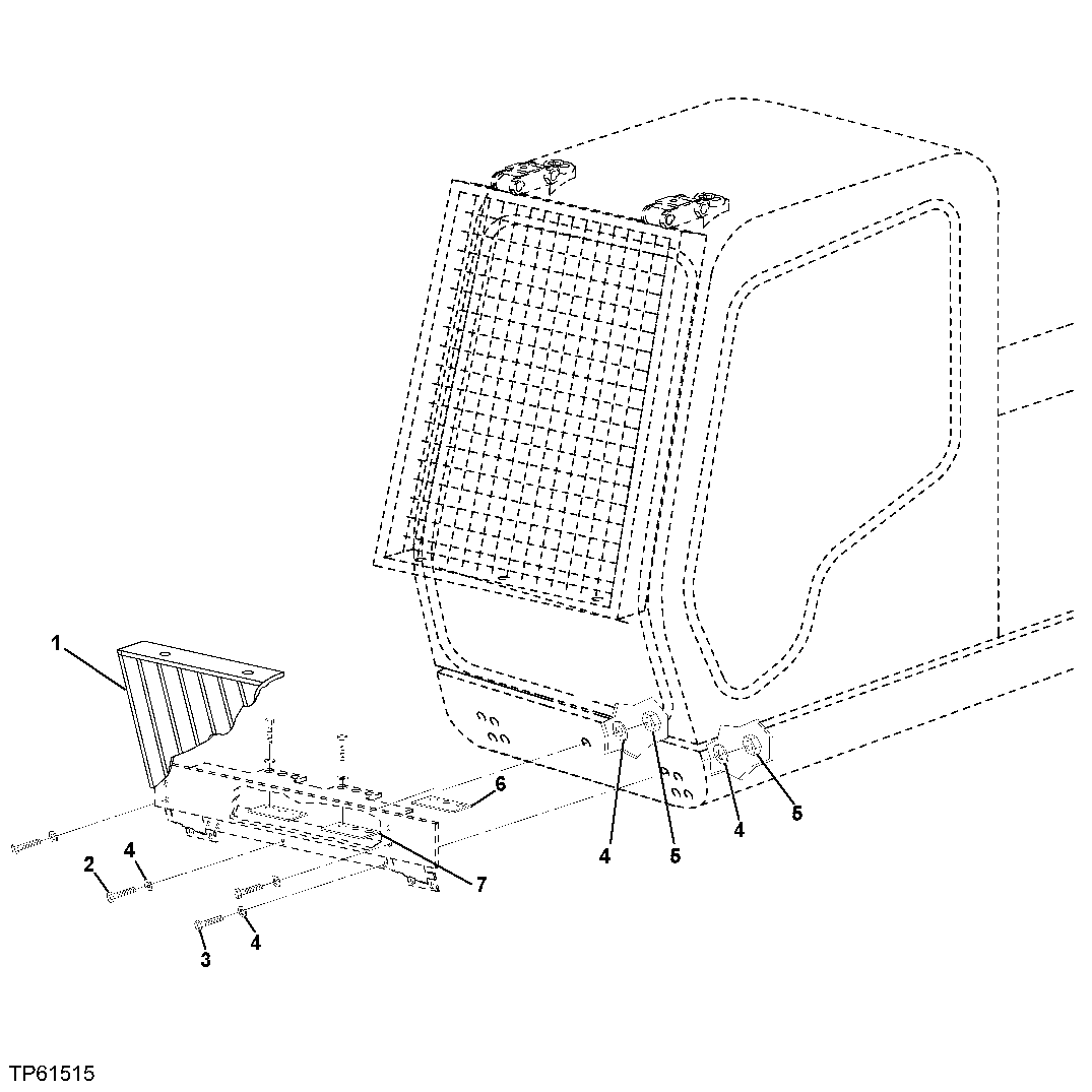 Схема запчастей John Deere 30LCR - 277 - LOWER FRONT WINDSHIELD GUARD 1919 Miscellaneous Shields