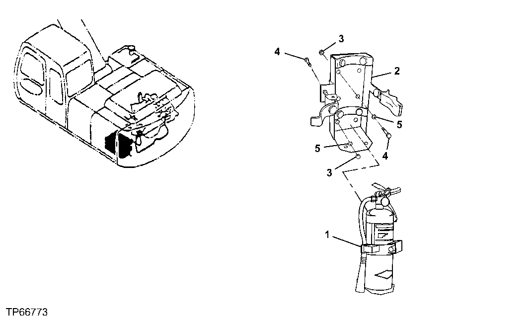 Схема запчастей John Deere 30LCR - 279 - FIRE EXTINGUISHER (TYPE II) 2003 Fire Extinguisher