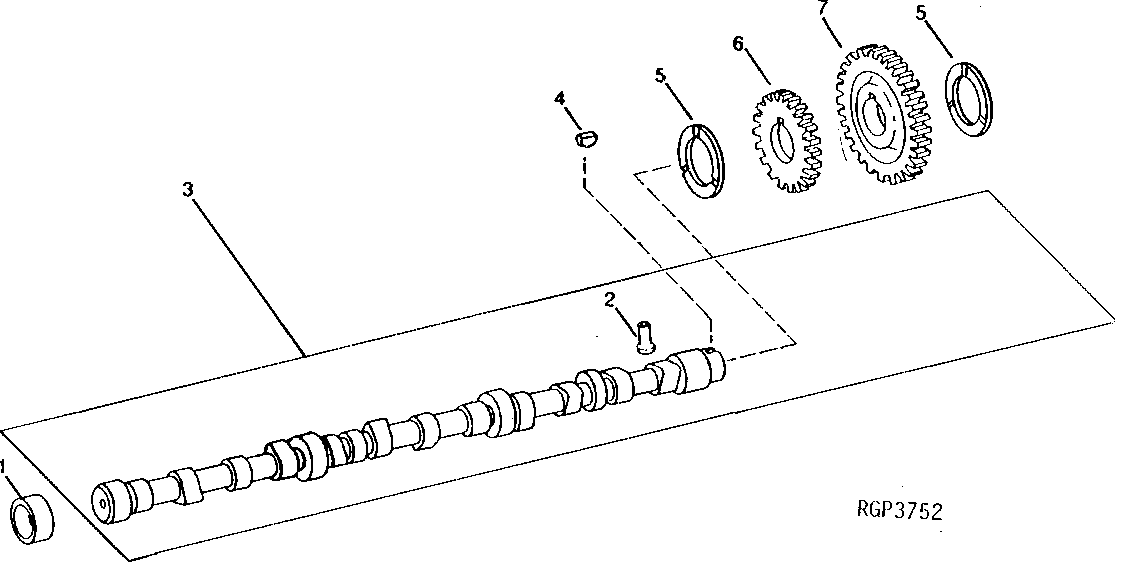 Схема запчастей John Deere 30LCR - 25 - CAMSHAFT AND GEAR 0400 Engine 6081HT001-RG26768 6081HT001