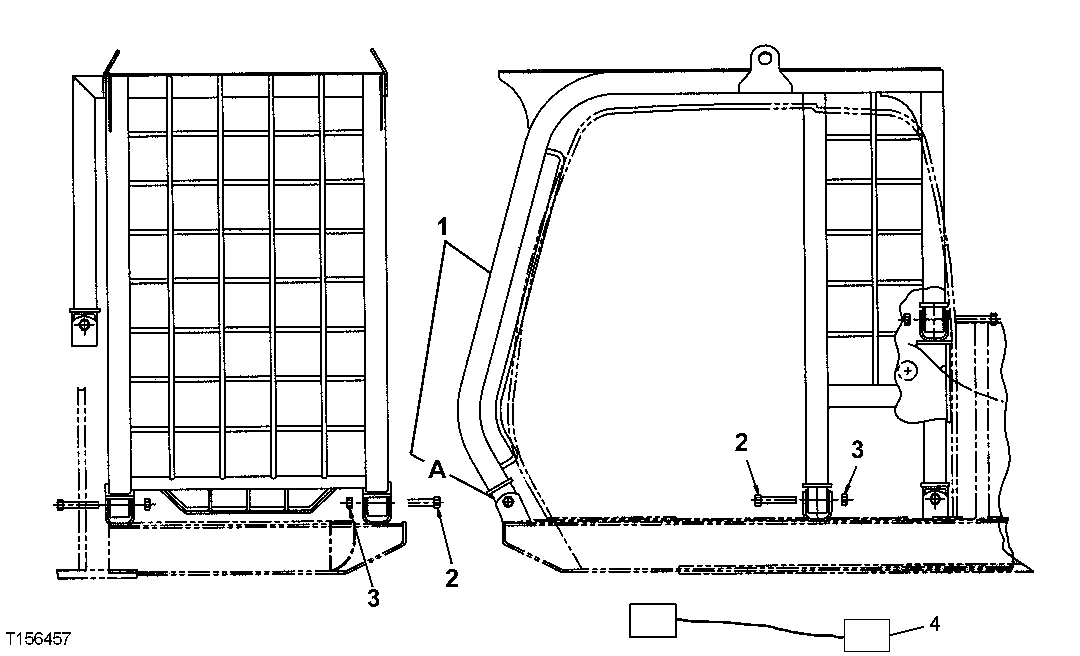 Схема запчастей John Deere 200LC, 330LC, 370 - 81 - BC ROADBUILDER EXCAVATOR CAB GUARD AND HARNESS EXTENSION 1810 Operator Enclosure