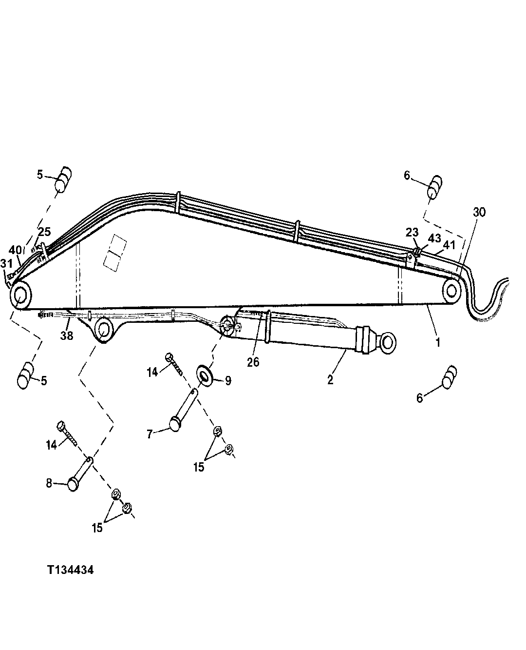 Схема запчастей John Deere 200LC, 330LC, 370 - 113 - HEELER ARM 3340 BACKHOE AND EXCAVATOR FRAMES