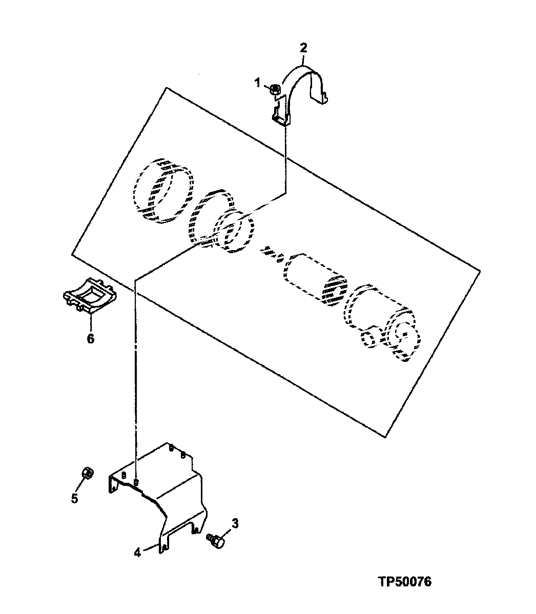 Схема запчастей John Deere 0ZTS - 54 - Air Cleaner Support 0520 Intake System