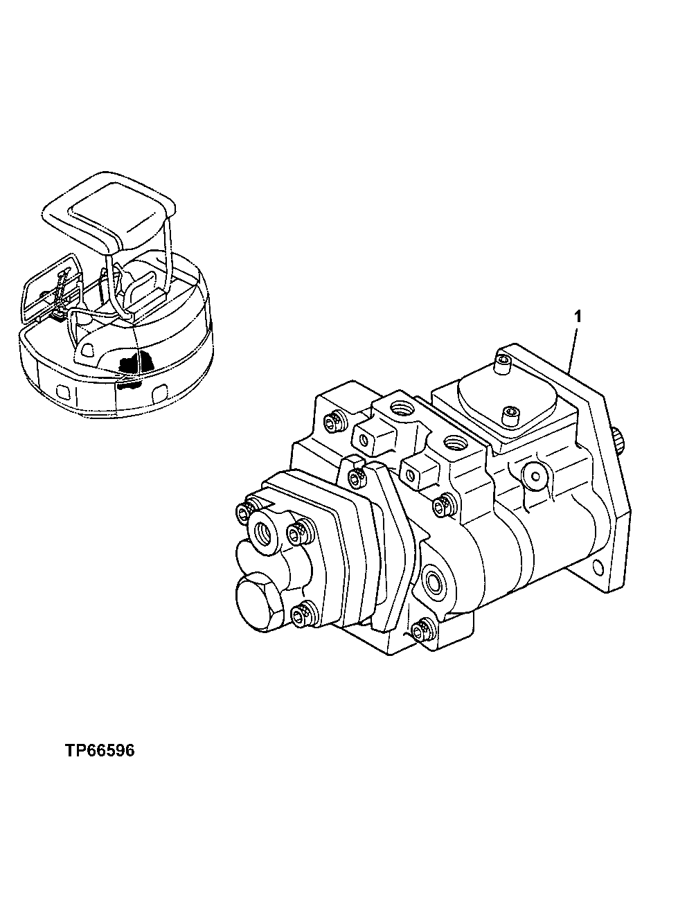 Схема запчастей John Deere 0ZTS - 106 - Main Hydraulic Pump 2160 Vehicle Hydraulics