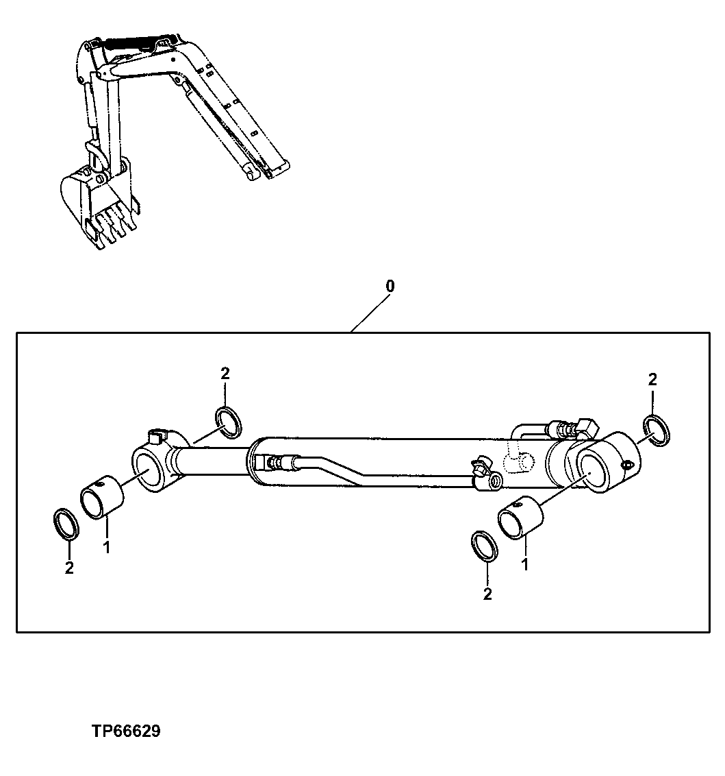 Схема запчастей John Deere 0ZTS - 184 - Arm Cylinder 3360 HYDRAULIC SYSTEM