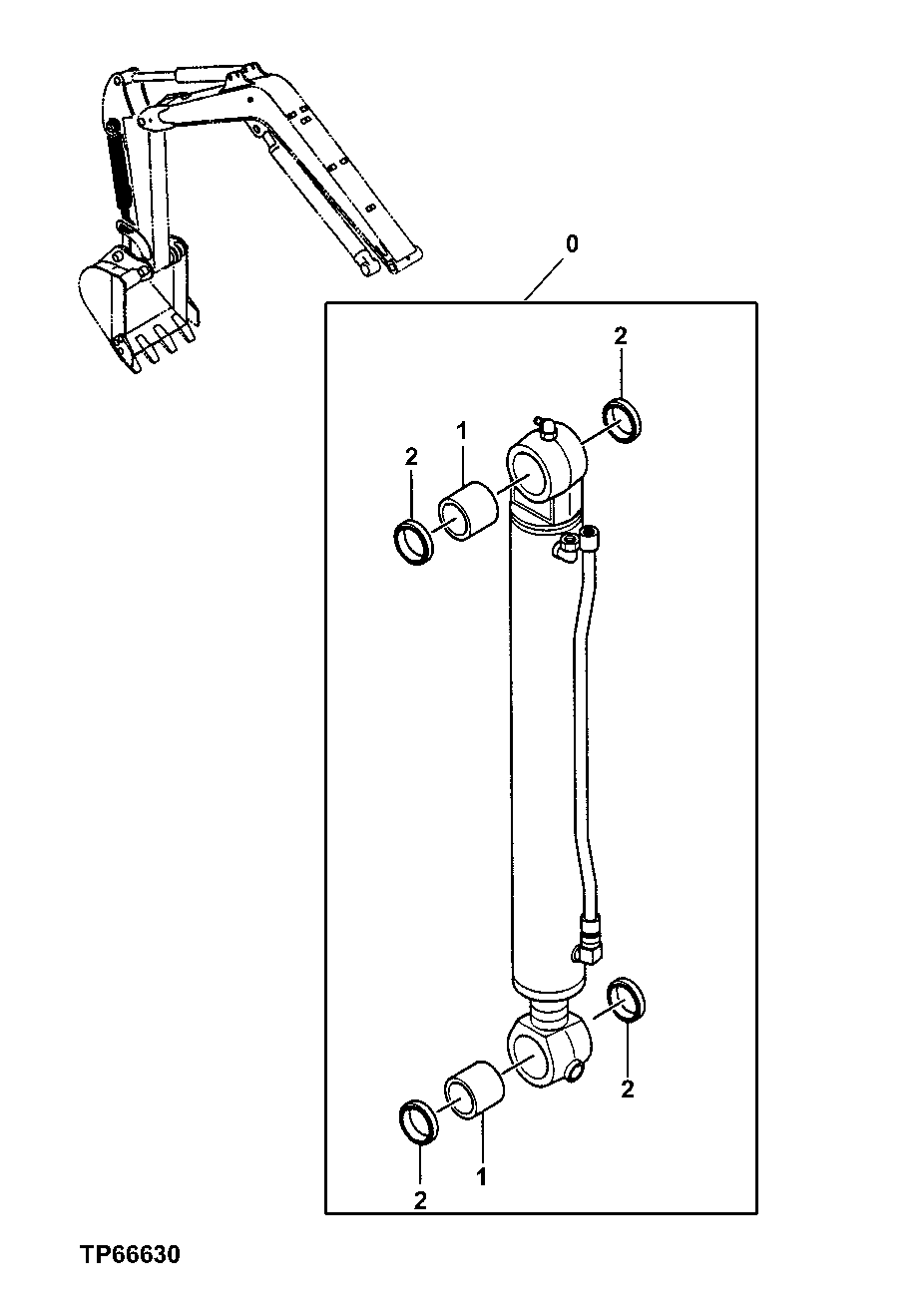 Схема запчастей John Deere 0ZTS - 187 - Bucket Cylinder 3360 HYDRAULIC SYSTEM
