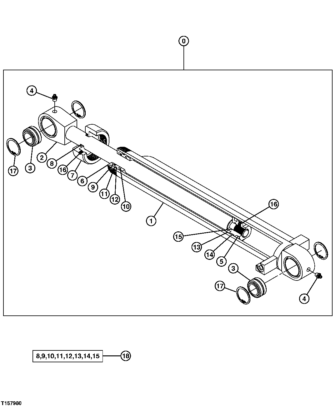 Схема запчастей John Deere 0ZTS - 193 - Bucket Clamp Cylinder 3360 HYDRAULIC SYSTEM