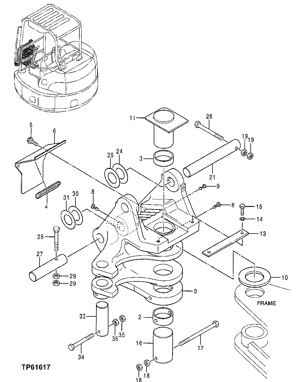 Схема запчастей John Deere 0ZTS - 210 - Swing Post 4360 Hydraulics