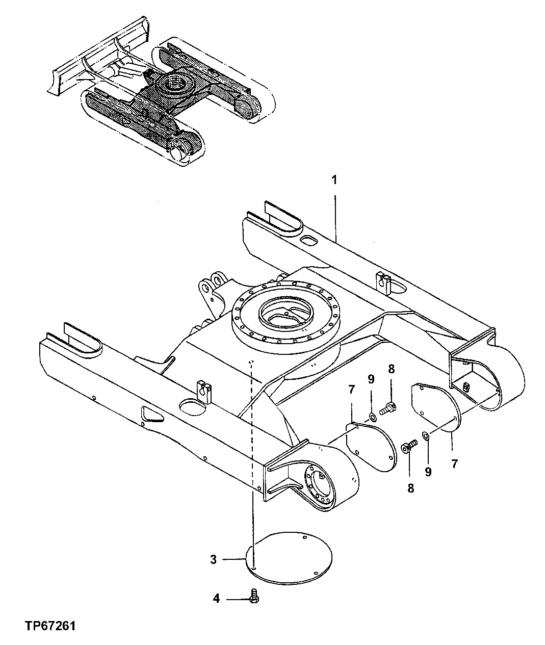 Схема запчастей John Deere 7ZTS - 1 - Track Frame 0130 Track Systems