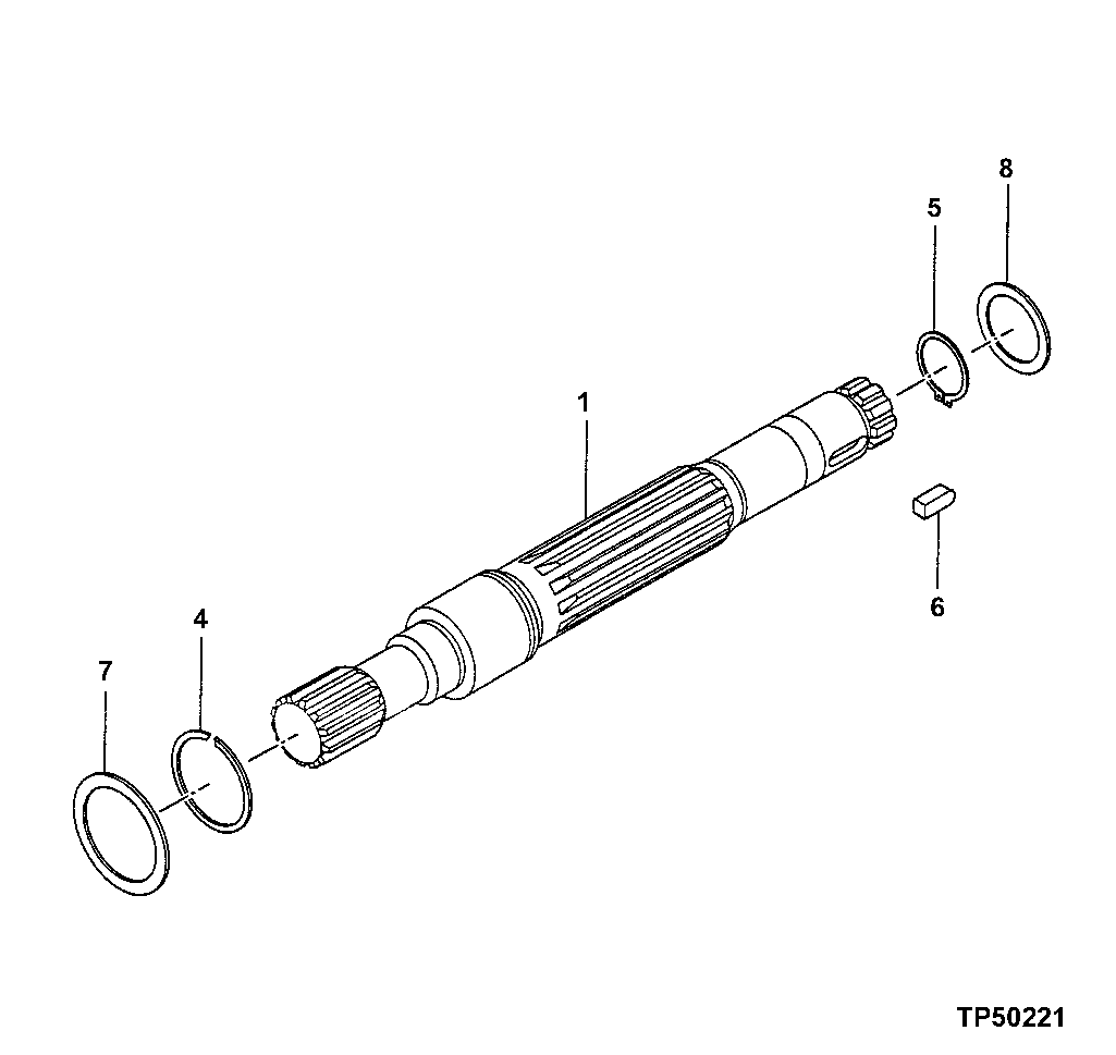 Схема запчастей John Deere 7ZTS - 97 - MAIN HYDRAULIC PUMP SHAFT PART 2160 Vehicle Hydraulics