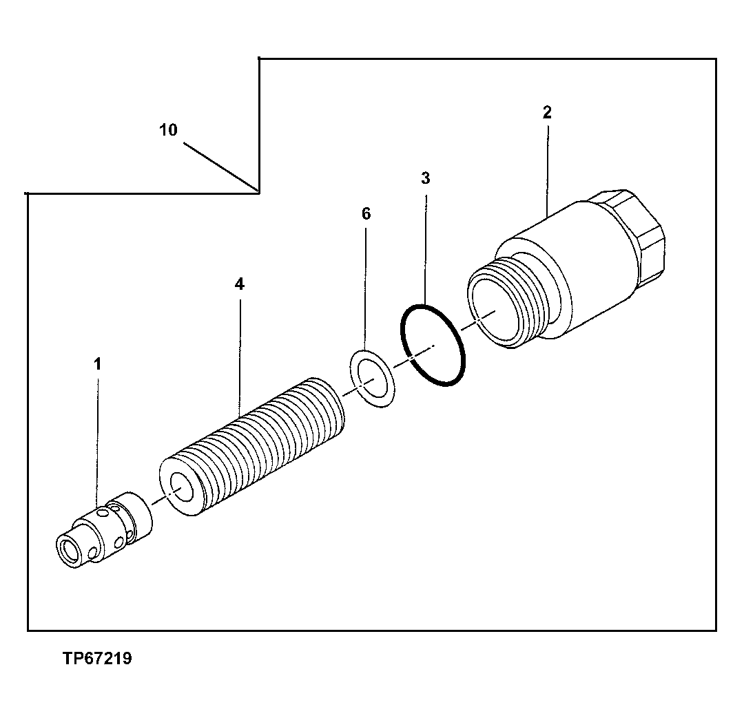 Схема запчастей John Deere 7ZTS - 103 - MAIN HYDRAULIC PUMP RELIEF VALVE 2160 Vehicle Hydraulics