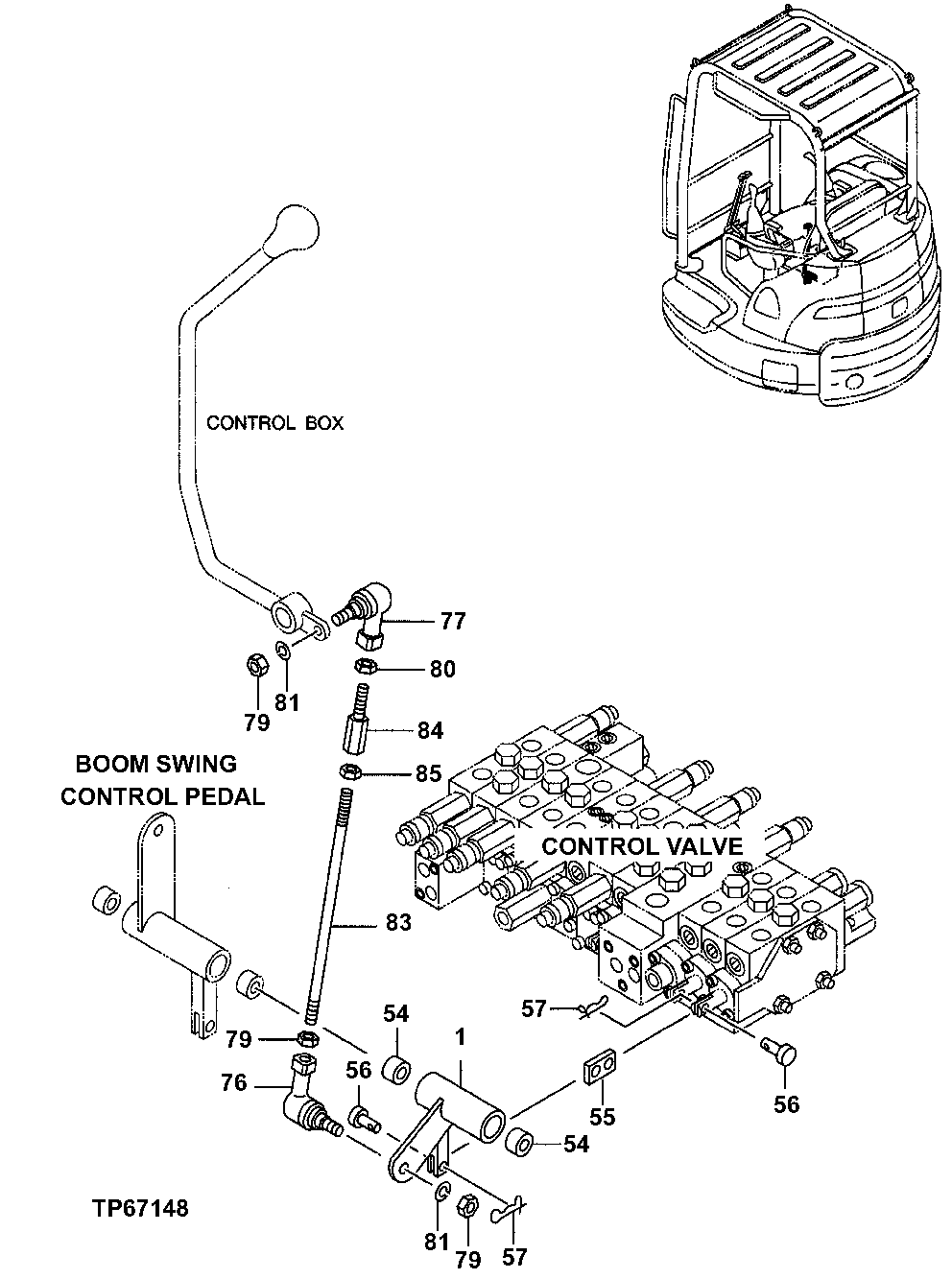 Схема запчастей John Deere 7ZTS - 145 - LEVER LINK (BLADE) 3315 Controls Linkage