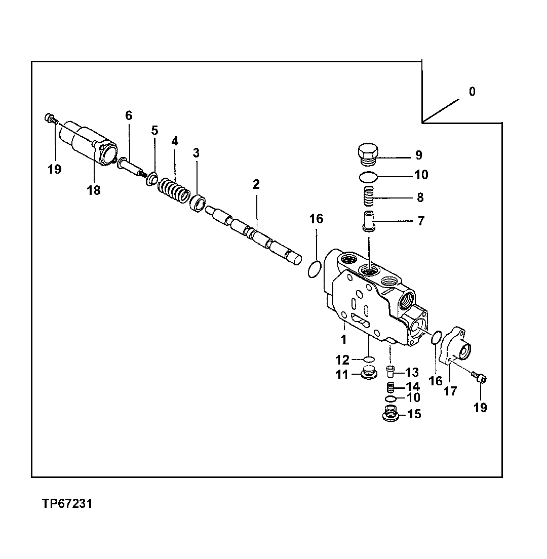 Схема запчастей John Deere 7ZTS - 173 - CONTROL VALVE (6) 3360 HYDRAULIC SYSTEM