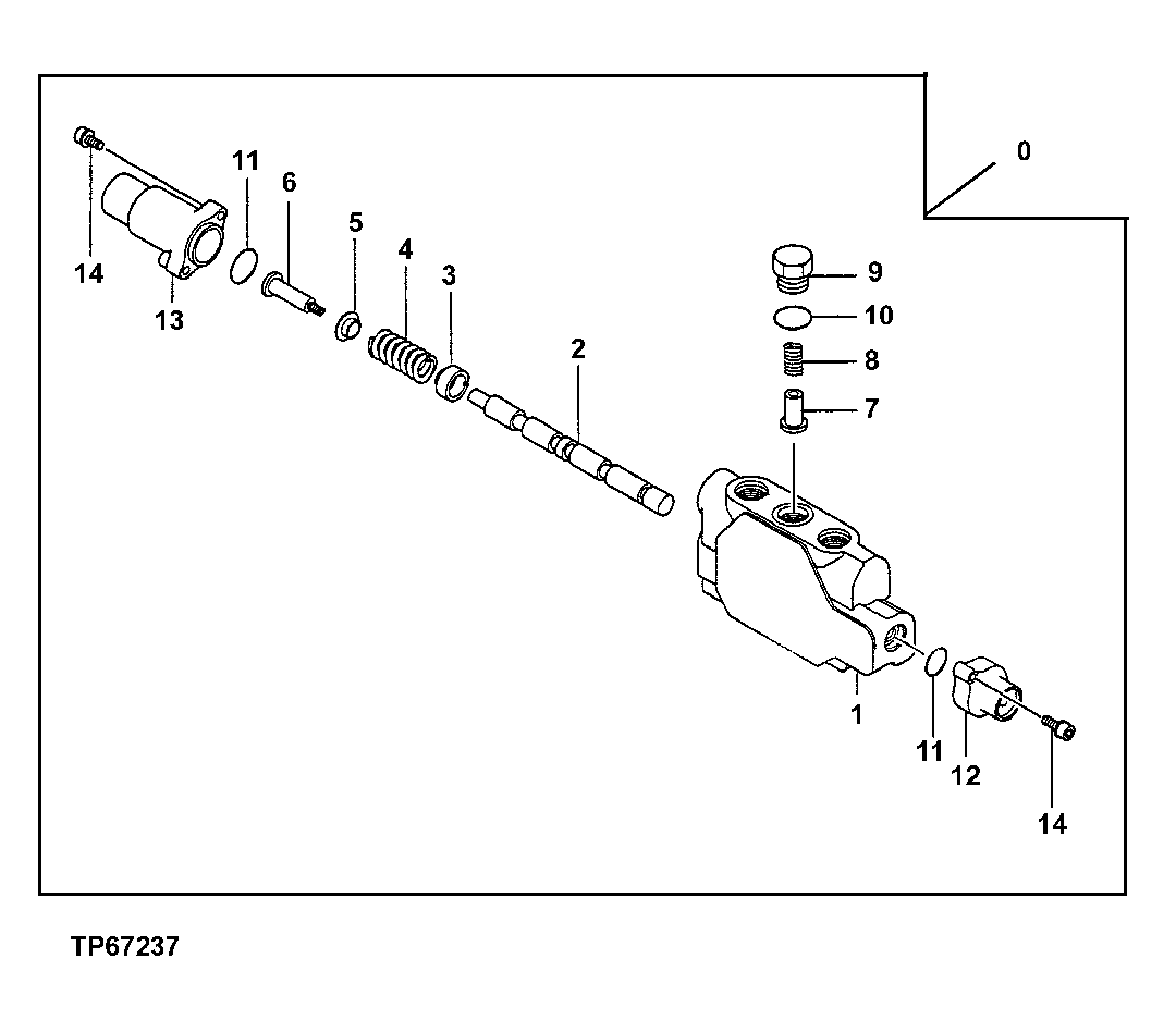 Схема запчастей John Deere 7ZTS - 179 - CONTROL VALVE (12) 3360 HYDRAULIC SYSTEM