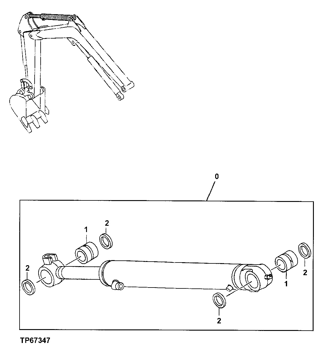 Схема запчастей John Deere 7ZTS - 182 - Arm Cylinder 3360 HYDRAULIC SYSTEM