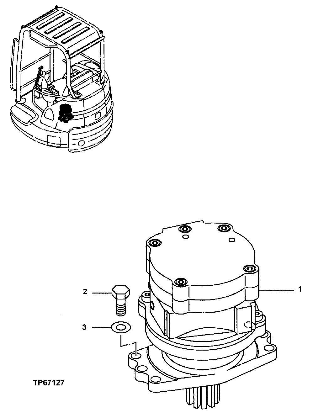 Схема запчастей John Deere 7ZTS - 199 - Swing Device 4360 Hydraulics