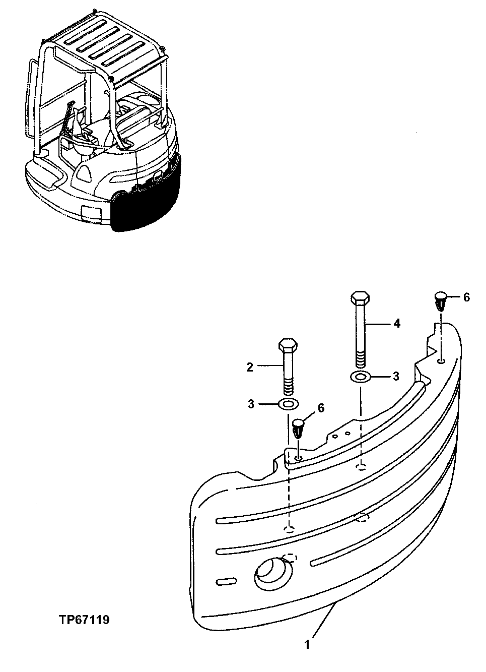 Схема запчастей John Deere 5ZTS - 65 - COUNTERWEIGHT 1740 FRAME INSTALLATION