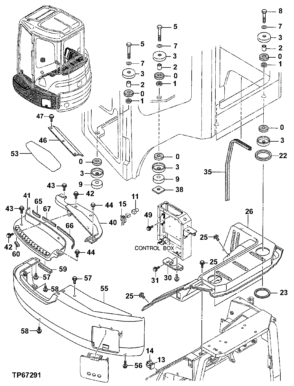 Схема запчастей John Deere 5ZTS - 78 - CAB PARTS 1810 OPERATOR ENCLOSURE