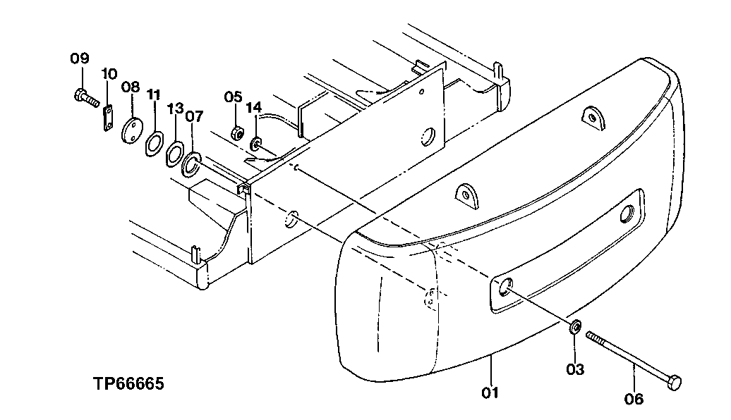 Схема запчастей John Deere 50LC - 52 - Counterweight 1740 Frame Installation
