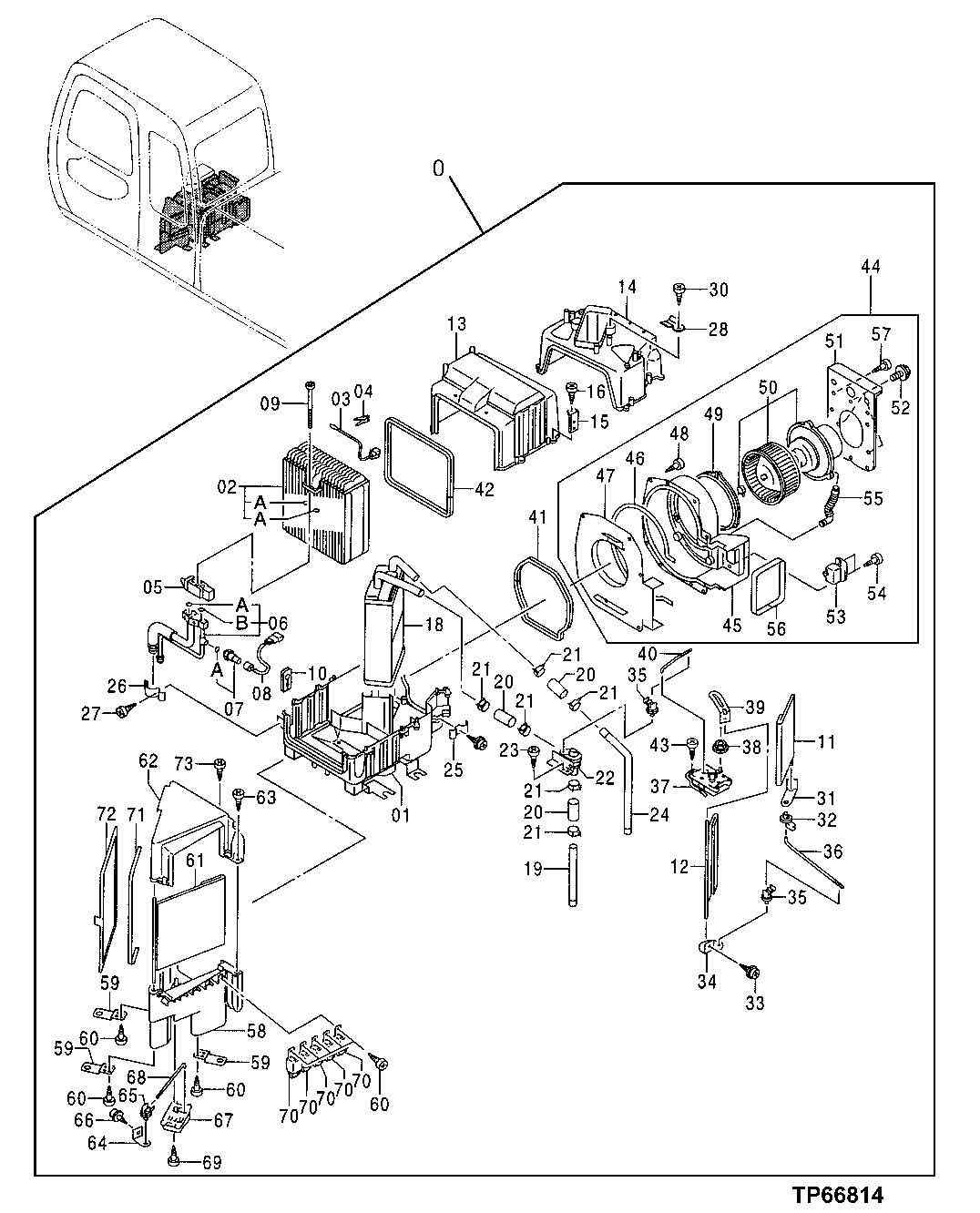 Схема запчастей John Deere 50LC - 92 - Air Conditioner 1830 Heating & Air Conditioning
