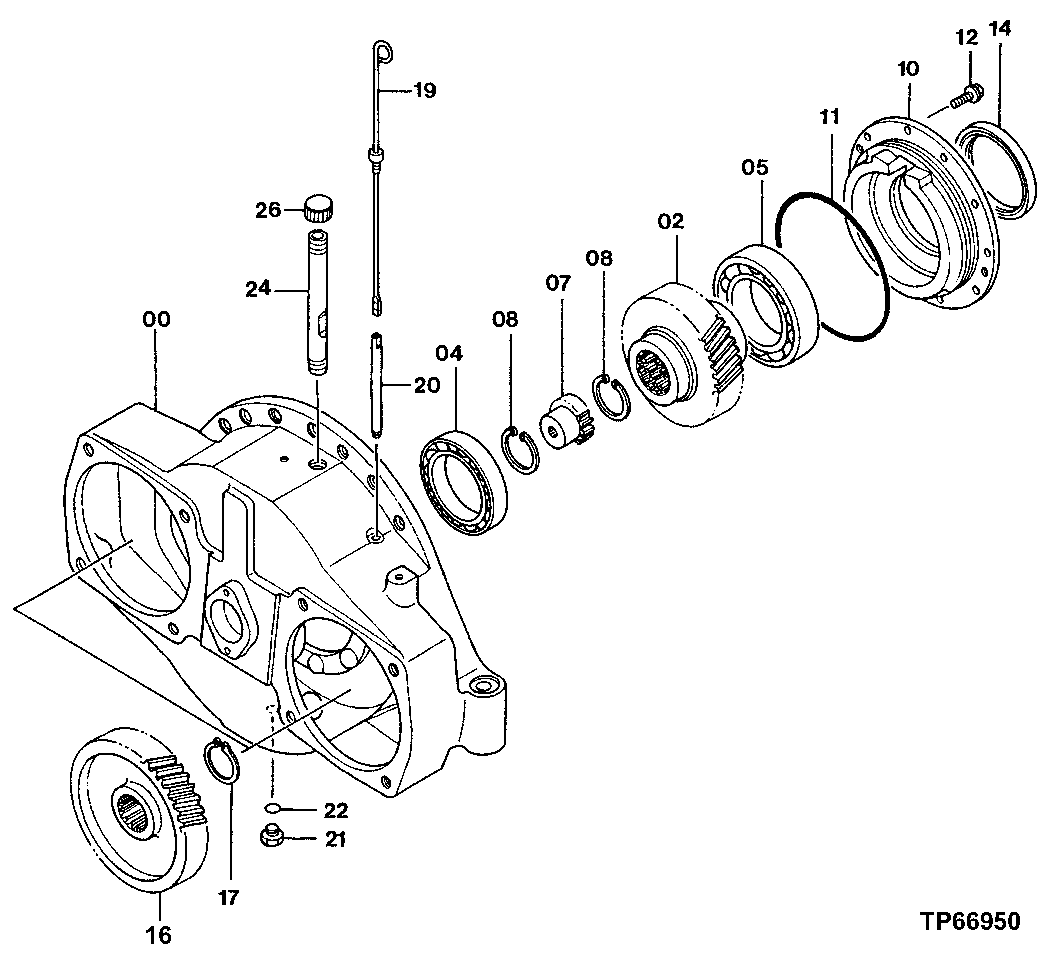 Схема запчастей John Deere 50LC - 108 - Main Hydraulic Pump 2160 Vehicle Hydraulics