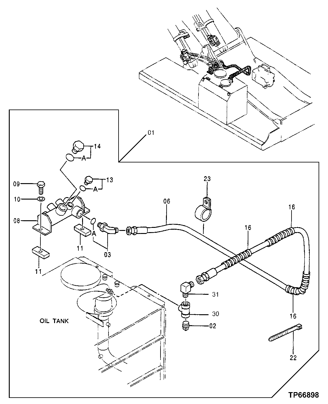 Схема запчастей John Deere 50LC - 204 - Controlled Load Lowering Device, Boom Cylinder Kit 3360 Hydraulic System