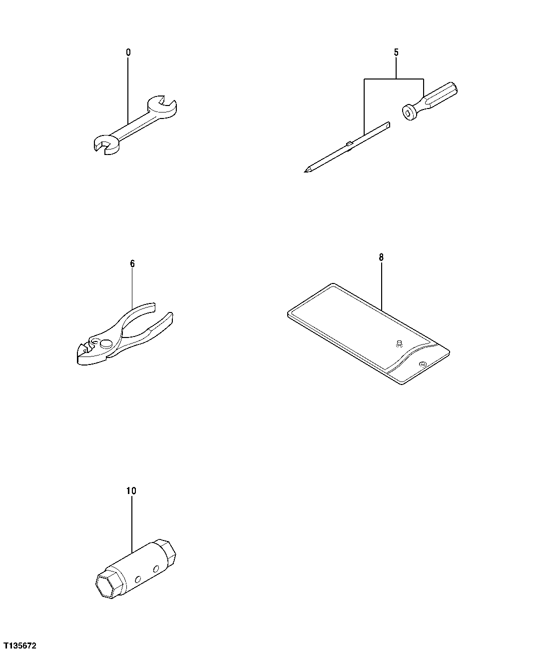 Схема запчастей John Deere 7ZTS - 44 - HAND TOOLS 1313 HAND TOOLS