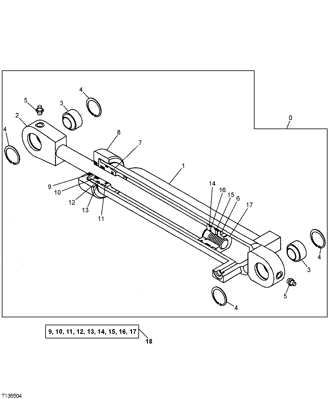 Схема запчастей John Deere 7ZTS - 106 - BUCKET CLAMP CYLINDER (HIGH PRESSURE) 3360 HYDRAULIC SYSTEM