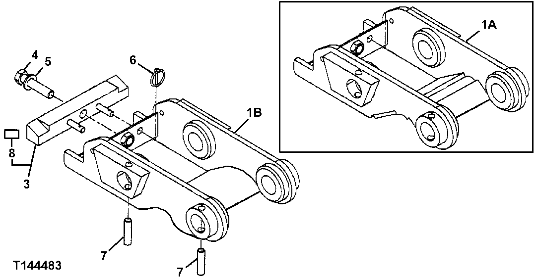 Схема запчастей John Deere 7ZTS - 107 - QUICK COUPLER 3360 HYDRAULIC SYSTEM