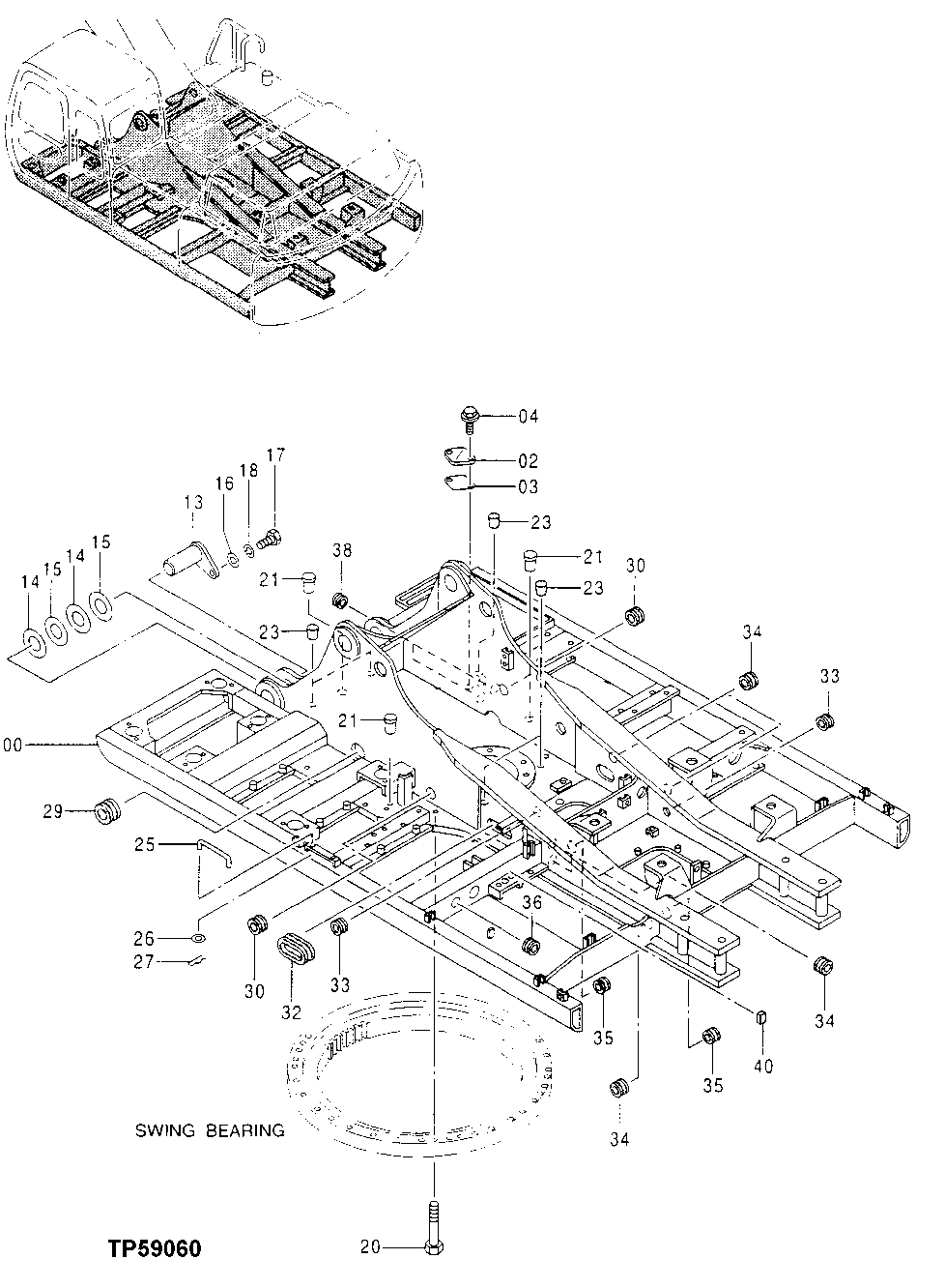 Схема запчастей John Deere 330LC, 370 - 62 - Main Frame 1740 Frame Installation