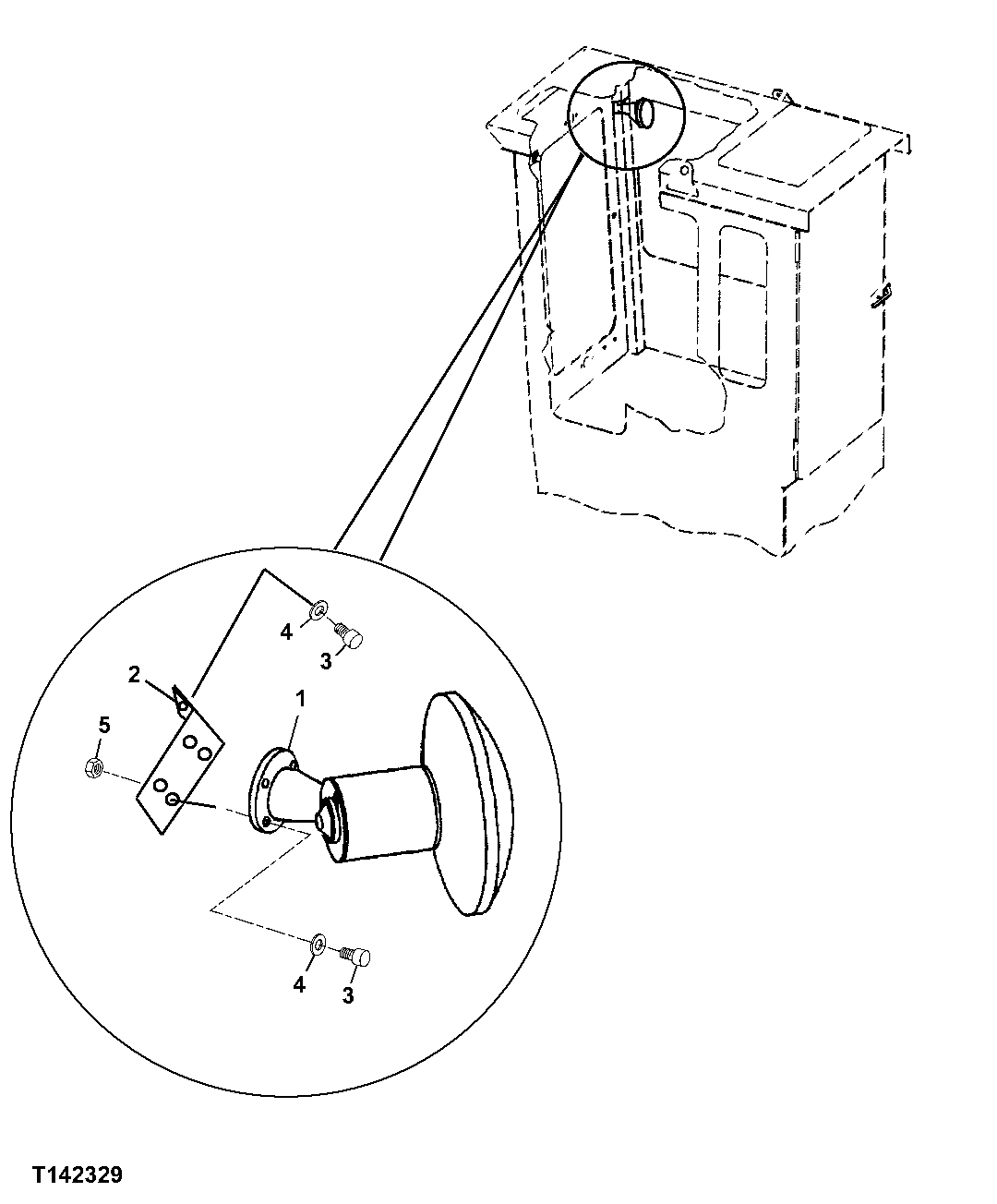 Схема запчастей John Deere 330LC, 370 - 93 - Air Circulation Fan For Rear Entry Cab (For Units With Air Conditioner) 1830B Heating & Air Conditioning (Rear Entry)