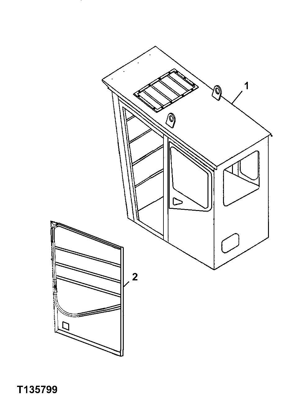 Схема запчастей John Deere 330LC, 370 - 96 - FORESTRY CAB 1810C Operator Enclosure (Forestry)