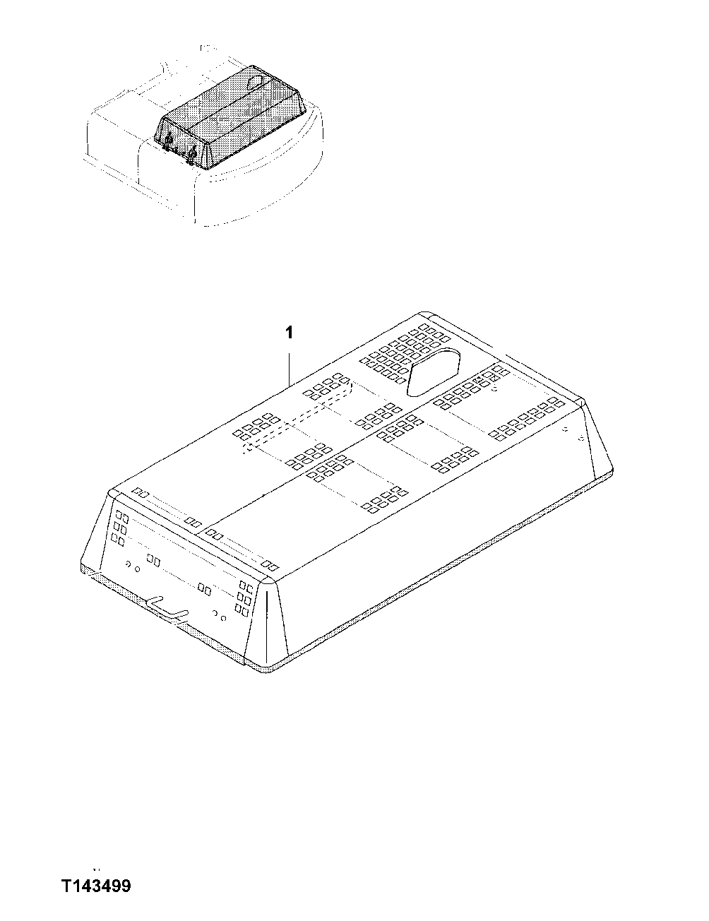 Схема запчастей John Deere 330LC, 370 - 134 - Engine Cover 1910A Hood Or Engine Enclosure