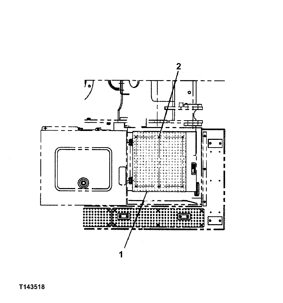 Схема запчастей John Deere 330LC, 370 - 28 - ANTI-SLIP MATS ON TOOL BOX 1320A Vehicle Finish & Trim (Standard)