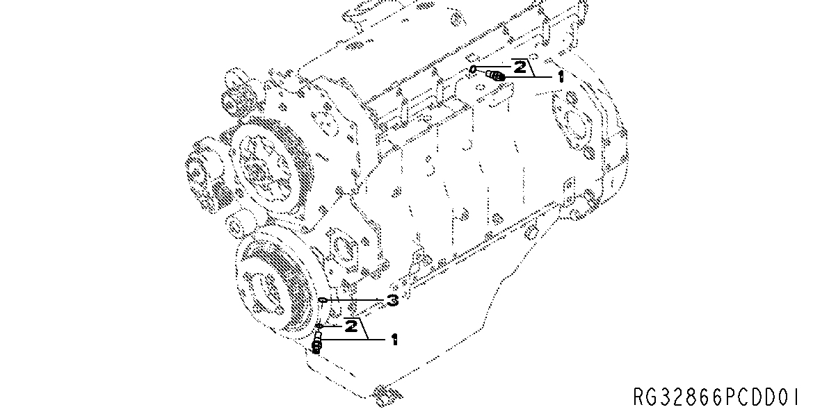 Схема запчастей John Deere 50CLC - 43 - 4401 MAGNETIC PICK-UP 0400 Engine 6125HT001-RG29624 6125HT001