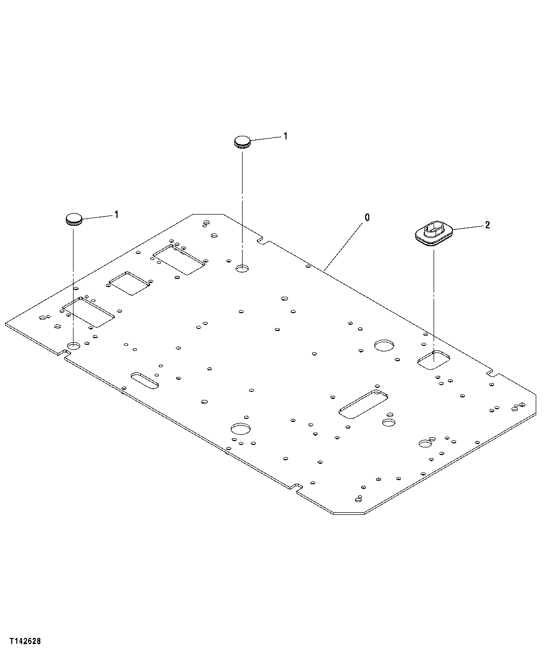 Схема запчастей John Deere 50CLC - 139 - CAB FLOOR PLATE 1810 OPERATOR ENCLOSURE