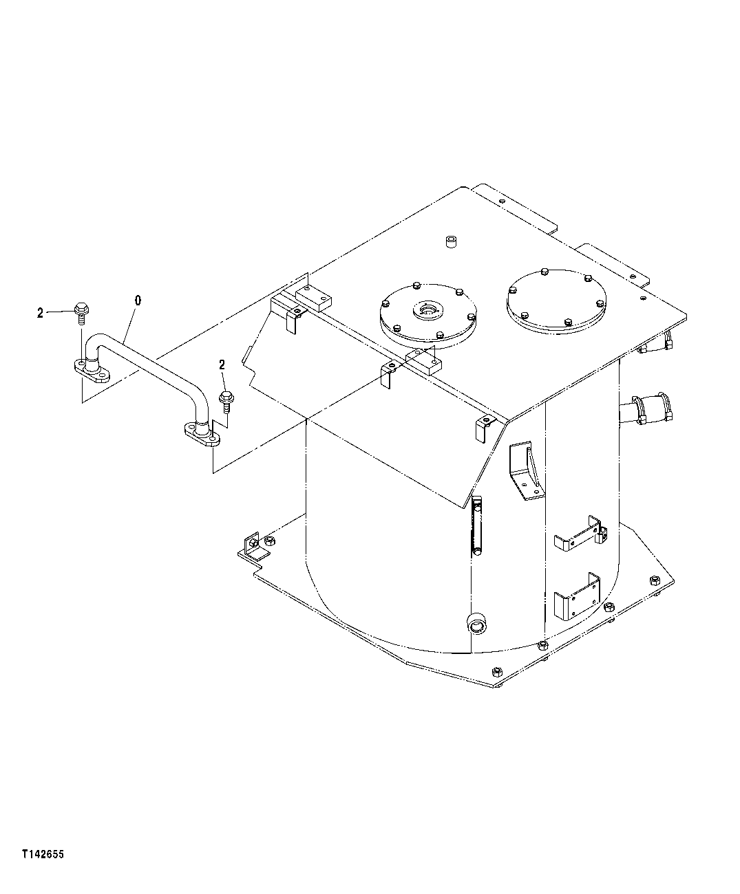 Схема запчастей John Deere 50CLC - 194 - HANDRAIL (HYDRAULIC RESERVOIR) 2160 VEHICLE HYDRAULICS