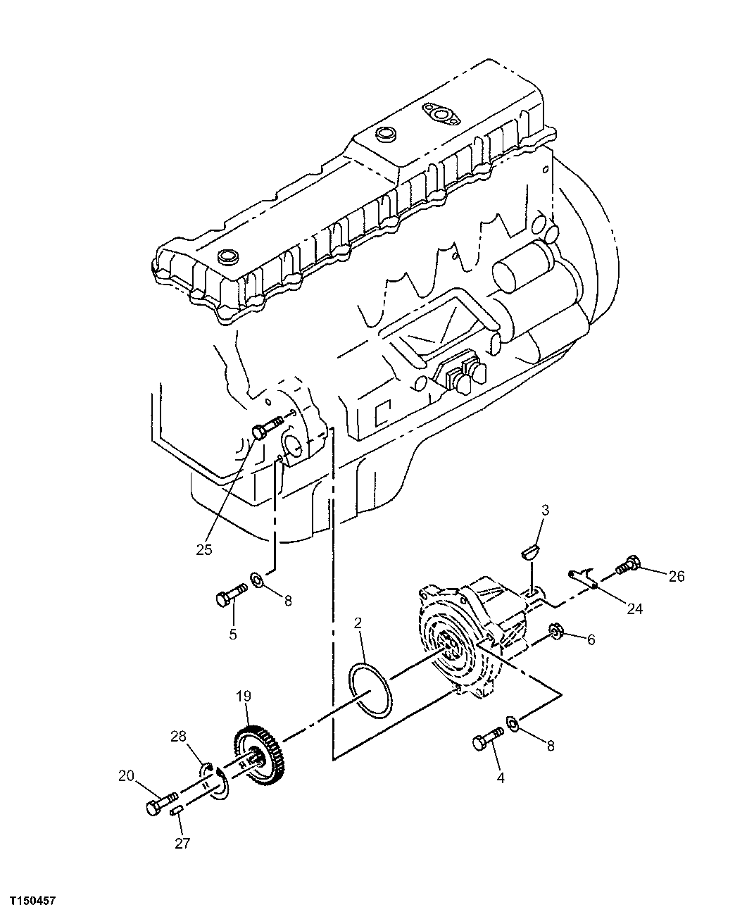 Схема запчастей John Deere 00C LC - 34 - Fuel Injection System Drive Gear 0413 FUEL INJECTION SYSTEM