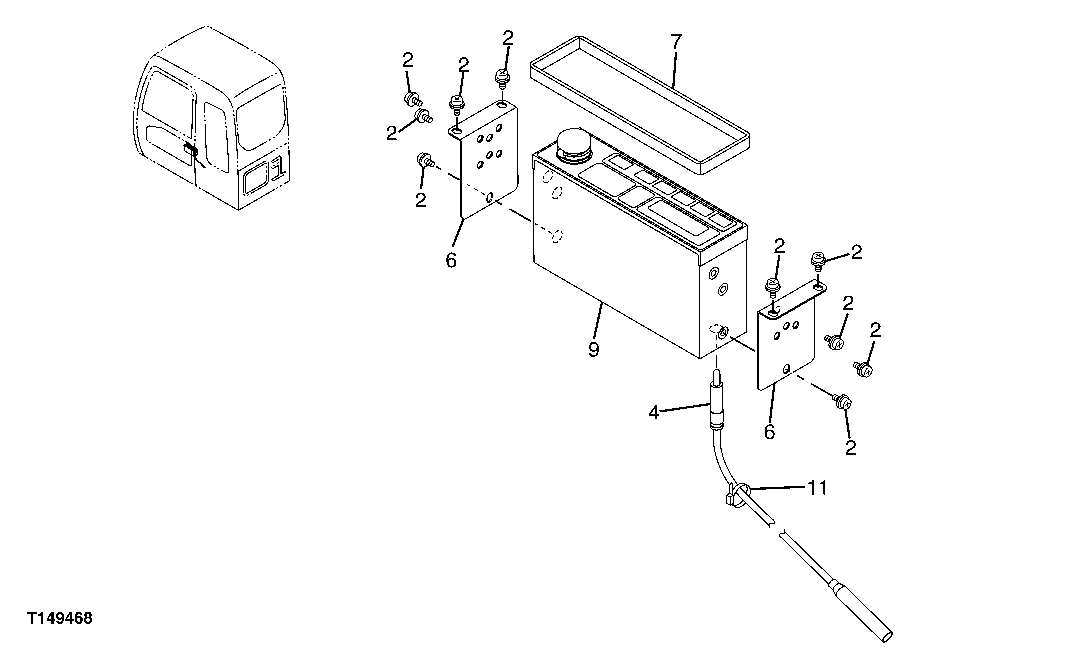 Схема запчастей John Deere 00C LC - 139 - RADIO (AM/FM) 2001 RADIO