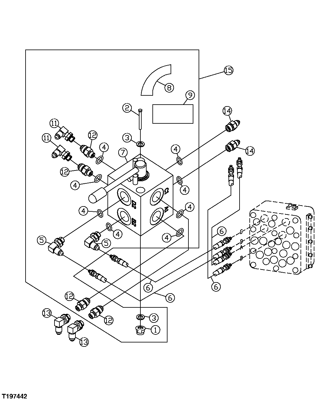 Схема запчастей John Deere 00C LC - 180 - MECHANICAL PATTERN CHANGER KIT 3360 HYDRAULIC SYSTEM
