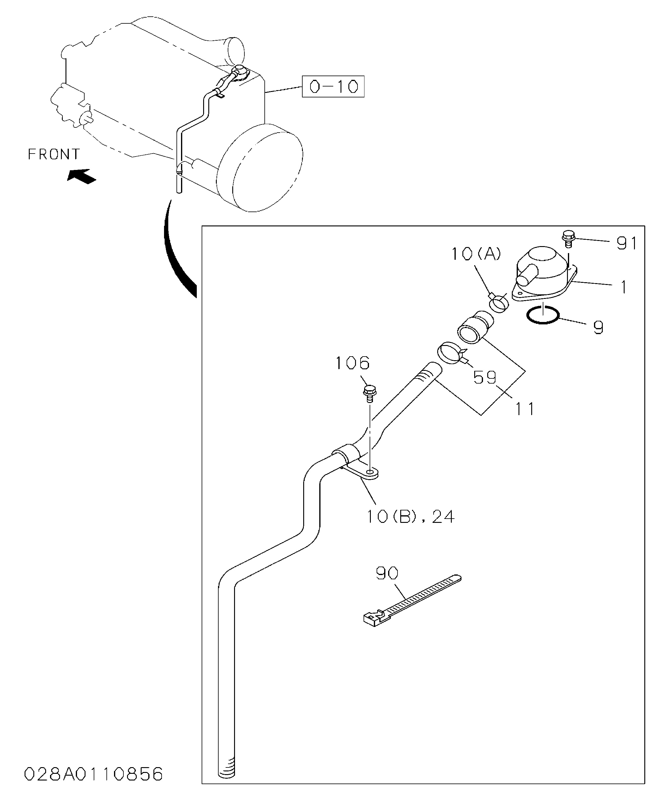 Схема запчастей John Deere 00C - 79 - 0-28 Ventilation System 0400B Engine - Miscellaneous Engine / Complete Engine